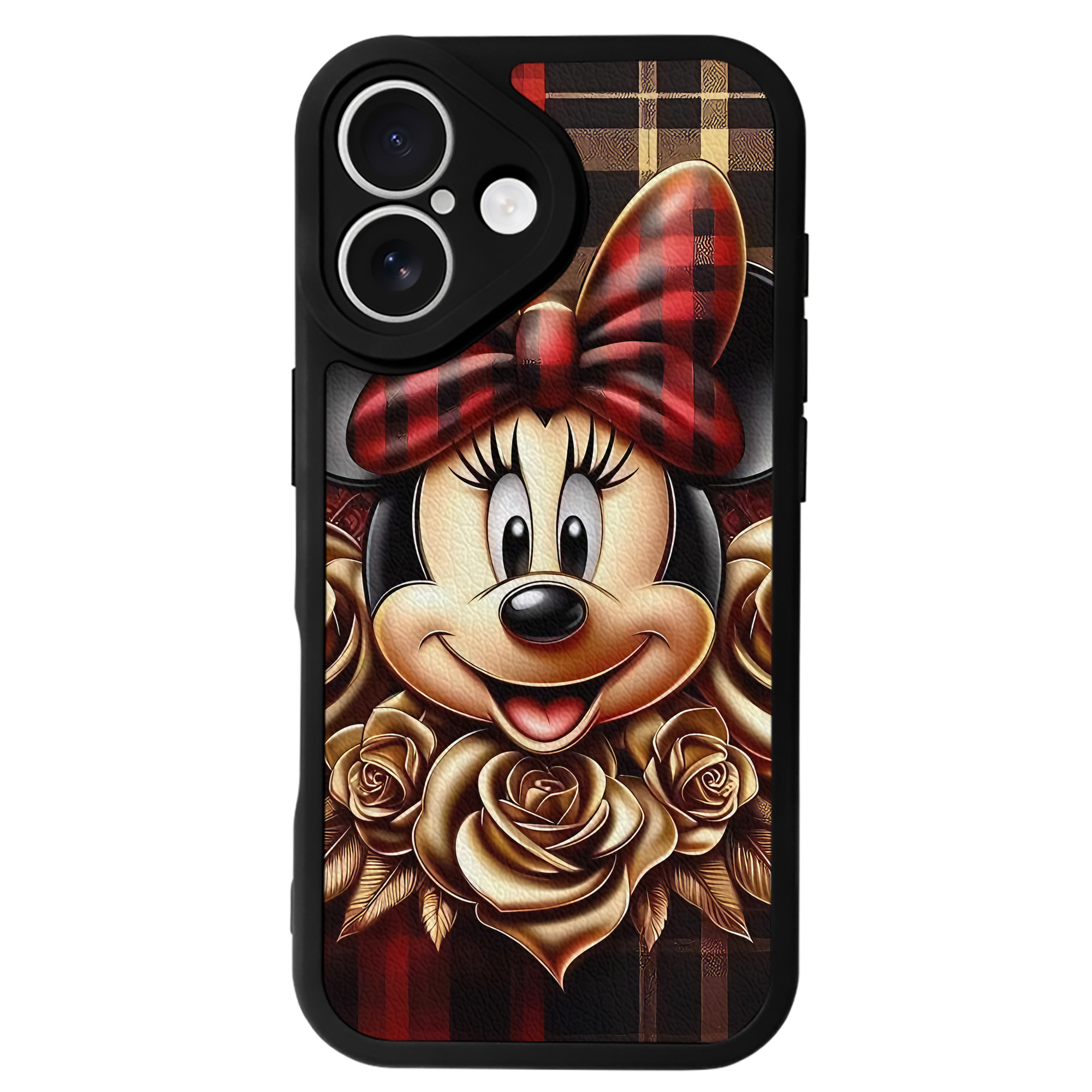 （画像用） ミッキーマウス Mickey Mouse 【iPhone 16シリーズ対応】シリコンスマホケース（レザー調） 材質：シリコン